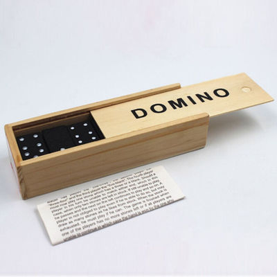 Travel Game 28Pcs Wooden Domino Blocks Board Early Education