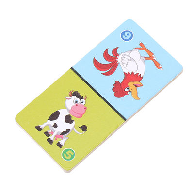 Solitaire 4cm Domino Cube Puzzle Wooden Dominoes For Toddlers