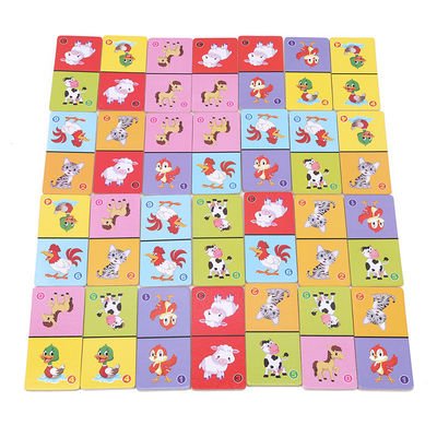 Solitaire 4cm Domino Cube Puzzle Wooden Dominoes For Toddlers