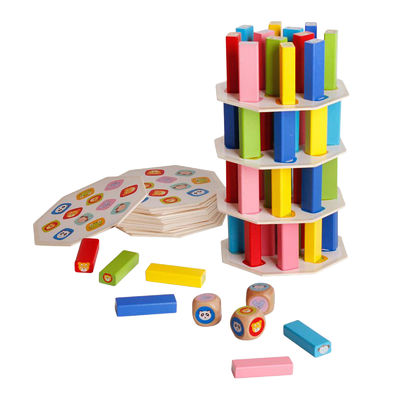 Tower 12.5cm Automatic Domino Train Domino Wooden Blocks