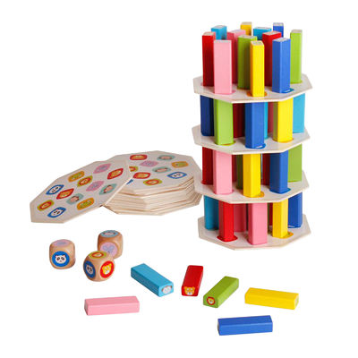 Tower 12.5cm Automatic Domino Train Domino Wooden Blocks
