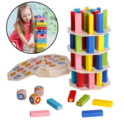 Tower 12.5cm Automatic Domino Train Domino Wooden Blocks