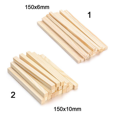 Counting 30Pcs Unfinished Wood Crafts Square Wooden Rods