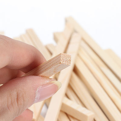 Counting 30Pcs Unfinished Wood Crafts Square Wooden Rods