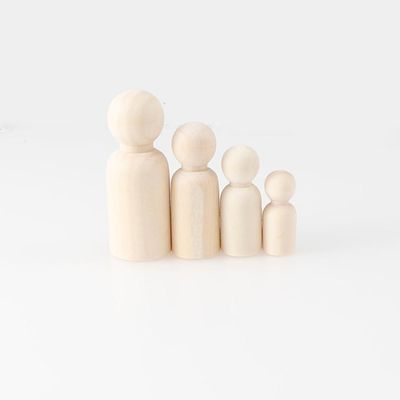 Craft 100Pcs Wooden Peg Dolls Blank  ISO9001 Painting