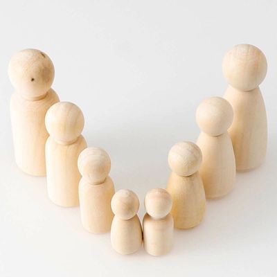 Craft 100Pcs Wooden Peg Dolls Blank  ISO9001 Painting