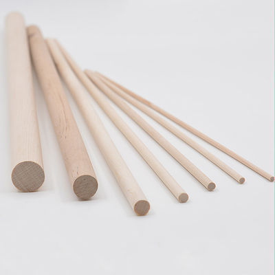 Polished 4mm Unfinished Wood Crafts Long Round Wooden Sticks