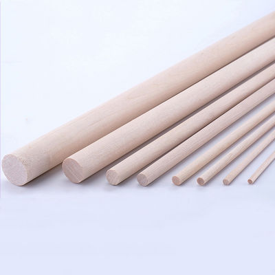 Polished 4mm Unfinished Wood Crafts Long Round Wooden Sticks
