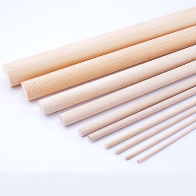 Polished 4mm Unfinished Wood Crafts Long Round Wooden Sticks