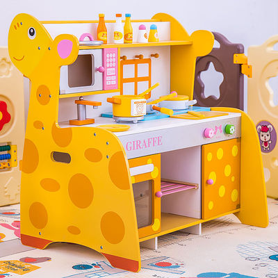 Family 66cm Wooden Miniature Kitchen Set Wooden Toy Kitchen Accessories