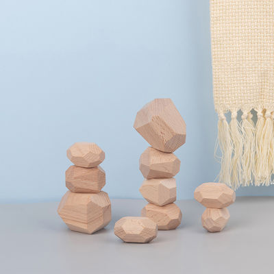 Montessori Nordic Wooden Stone Stacking Game Creative Wood Toys