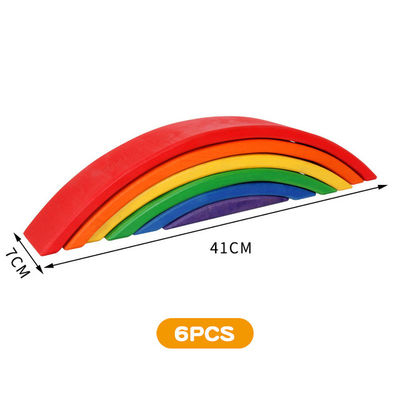 30cm Pine Wooden Blocks Toys Rainbow Building Blocks Tower Toys