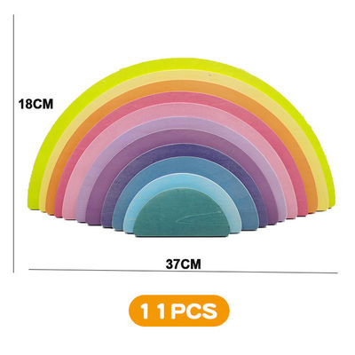 30cm Pine Wooden Blocks Toys Rainbow Building Blocks Tower Toys