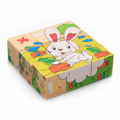 3.5cm Fruit Wooden Blocks Toys Animal Puzzle Blocks For Kids