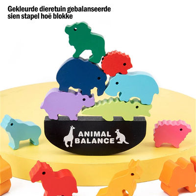 Children 3cm Dinosaur Wooden Building Blocks Toy Animal Town Wooden Blocks