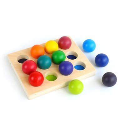 Baby 15cm Bridge Wooden Building Blocks Toy Nesting Rainbow Block Set