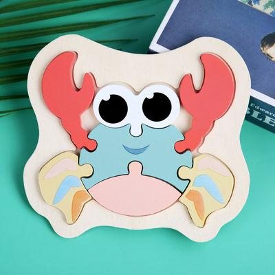 Macaron 3D Wooden Block Puzzle Toys Wooden Animal Blocks