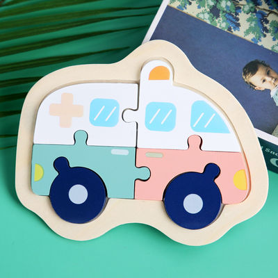Macaron 3D Wooden Block Puzzle Toys Wooden Animal Blocks