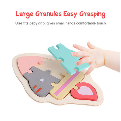 Macaron 3D Wooden Block Puzzle Toys Wooden Animal Blocks