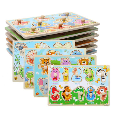 15cm Traffic 3d Wooden Block Puzzle Toys Montessori Block Set