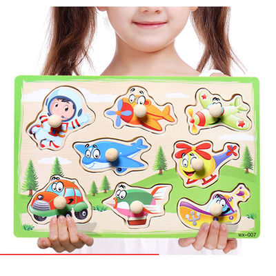 15cm Traffic 3d Wooden Block Puzzle Toys Montessori Block Set