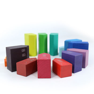 22.5cm House Wooden Rainbow Stacker Wooden Story Rainbow Stacking Toy