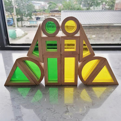 Kids 8.66in Wooden Rainbow Stacker Pastel Rainbow Stacking Toy