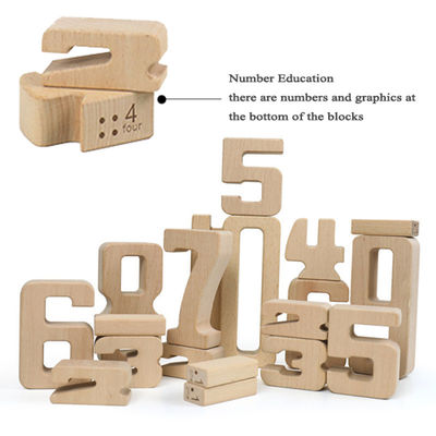 Jenga Games Wooden Building Blocks Toy Number Montessori