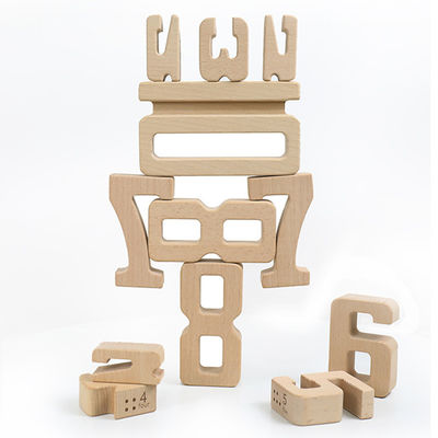 Jenga Games Wooden Building Blocks Toy Number Montessori