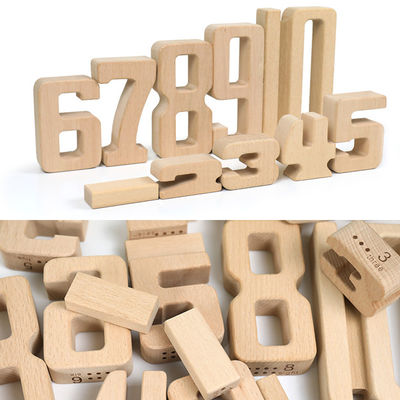 Jenga Games Wooden Building Blocks Toy Number Montessori