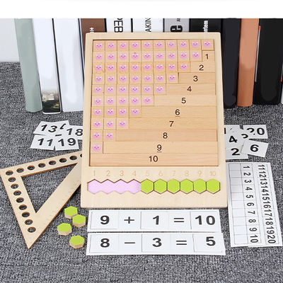 Geometric 30.5cm Wooden Counting Board Number Puzzle Board