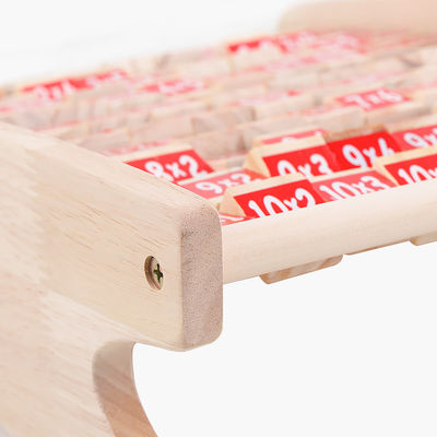 Nontoxic Table Multiplication Montessori Arithmetic Toy Counting Wooden Blocks