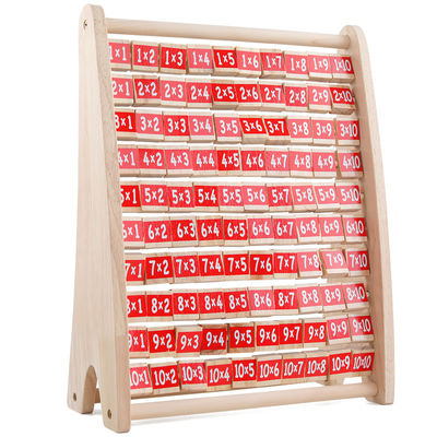 Nontoxic Table Multiplication Montessori Arithmetic Toy Counting Wooden Blocks