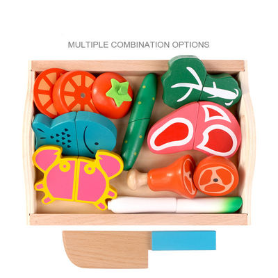 Montessori 9.5cm Wooden Cutting Fruit Magnetic Vegetable Toy
