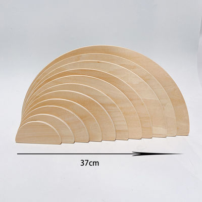 Rainbow 35.5cm Coloured Wooden Building Blocks Large Baby