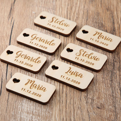 Fine Grinding Nontoxic Wooden Wedding Place Names