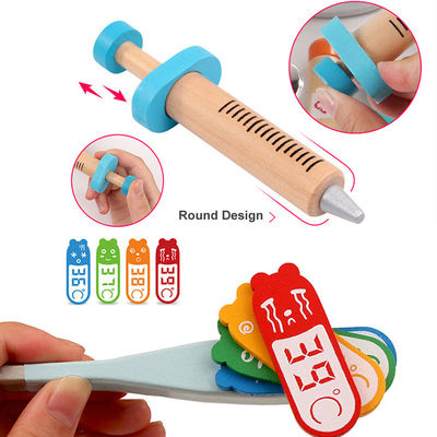 OEM Portable Kids Simulation Wooden Toy Doctor Kit