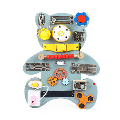 Educational Wooden Montessori Busy Board For Toddlers