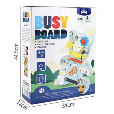 Educational Wooden Montessori Busy Board For Toddlers