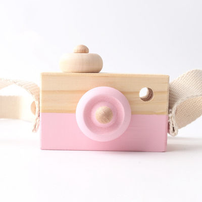 Beech Wooden Montessori Necklace Camera Pendant For Baby