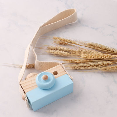 Beech Wooden Montessori Necklace Camera Pendant For Baby