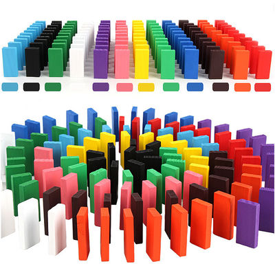 100 200 300 500PCS Wooden Dominos Building Blocks