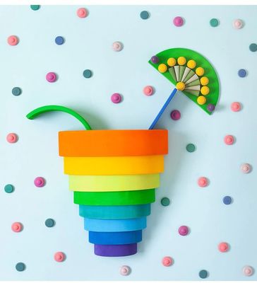 6pcs Rainbow Stacker Montessori Educational Wooden Toys