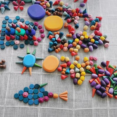 6pcs Rainbow Stacker Montessori Educational Wooden Toys
