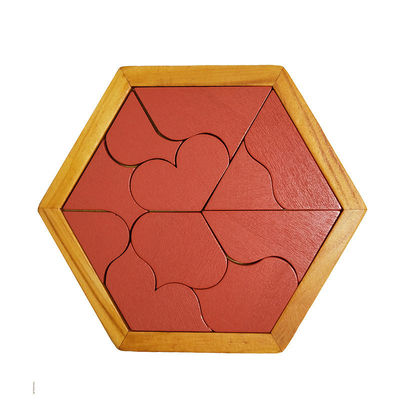 Children'S Montessori Hexagonal Wooden Jigsaw Puzzles