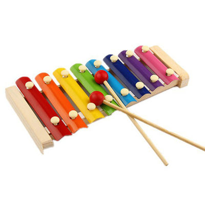 8 Notes Piano And Xylophone Toy With Wooden Frame