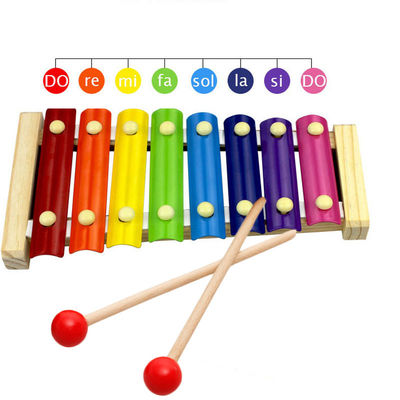 8 Notes Piano And Xylophone Toy With Wooden Frame