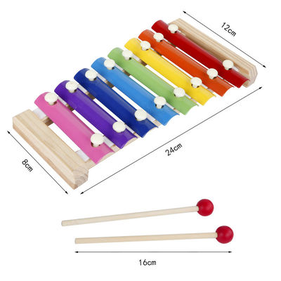 8 Notes Piano And Xylophone Toy With Wooden Frame