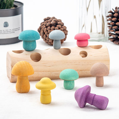 Educational Developmental Shape Wooden Mushroom Picking Game