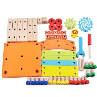 Montessori Wooden Kids Chair Toy With Water Based Painted